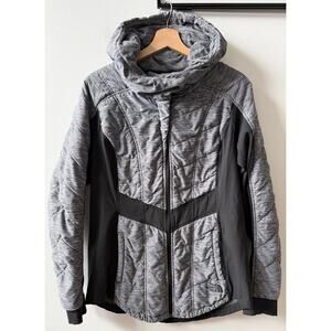 The North Face Pseudio quilted hooded jacket women's size L
